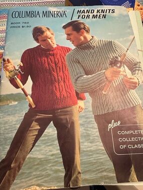 Vintage 1960 Columbia-Minerva Book Hand Knits for Men 763